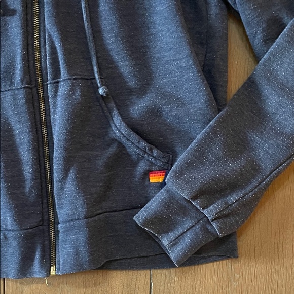 Aviator Nation 5 Stripe Navy Hoodie- M - Picture 5 of 11